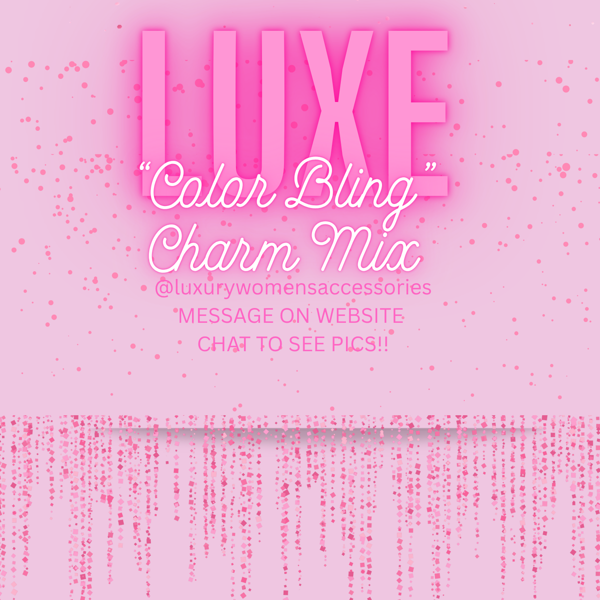 "Luxurious" Color Bling Charm Mix(set of 10)