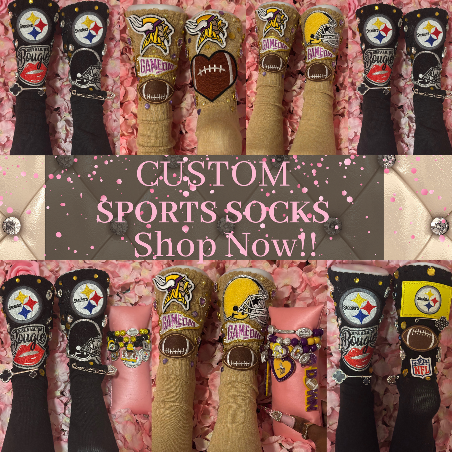 “Custom” Sports Theme Socks(Made To Order)
