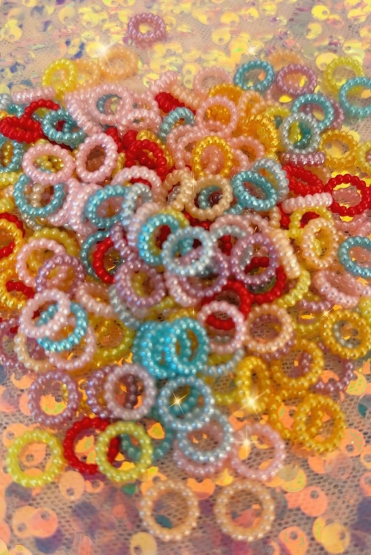 “Vibrant” Pearl Spacers(set of 10)