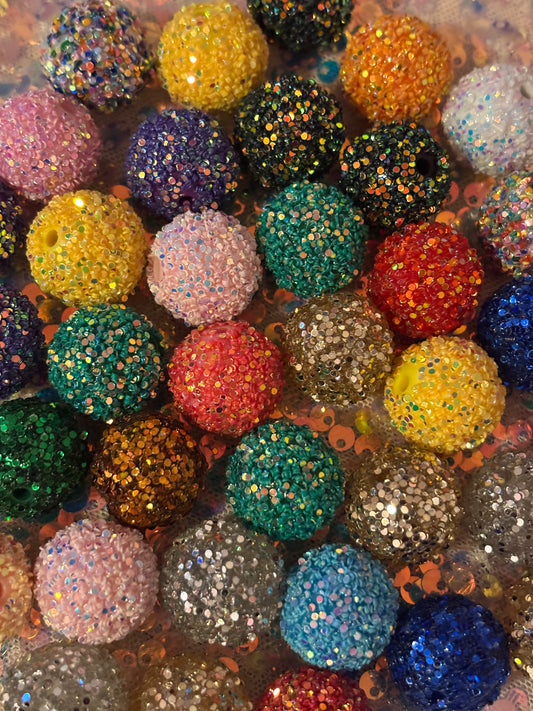 20MM Sparkling Round Beads(set of 10)