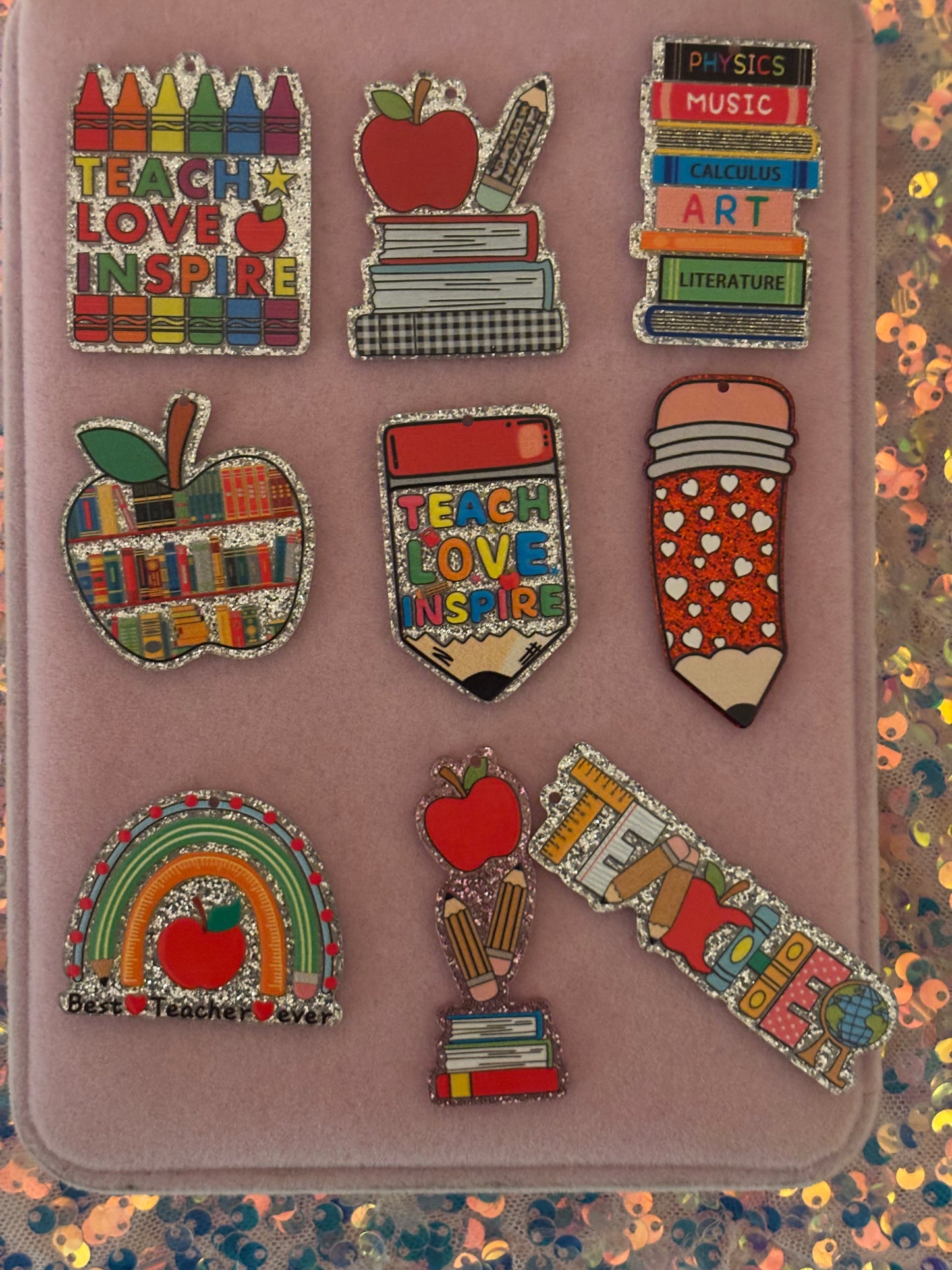 Acrylic Teacher Theme Charms(1pc.)