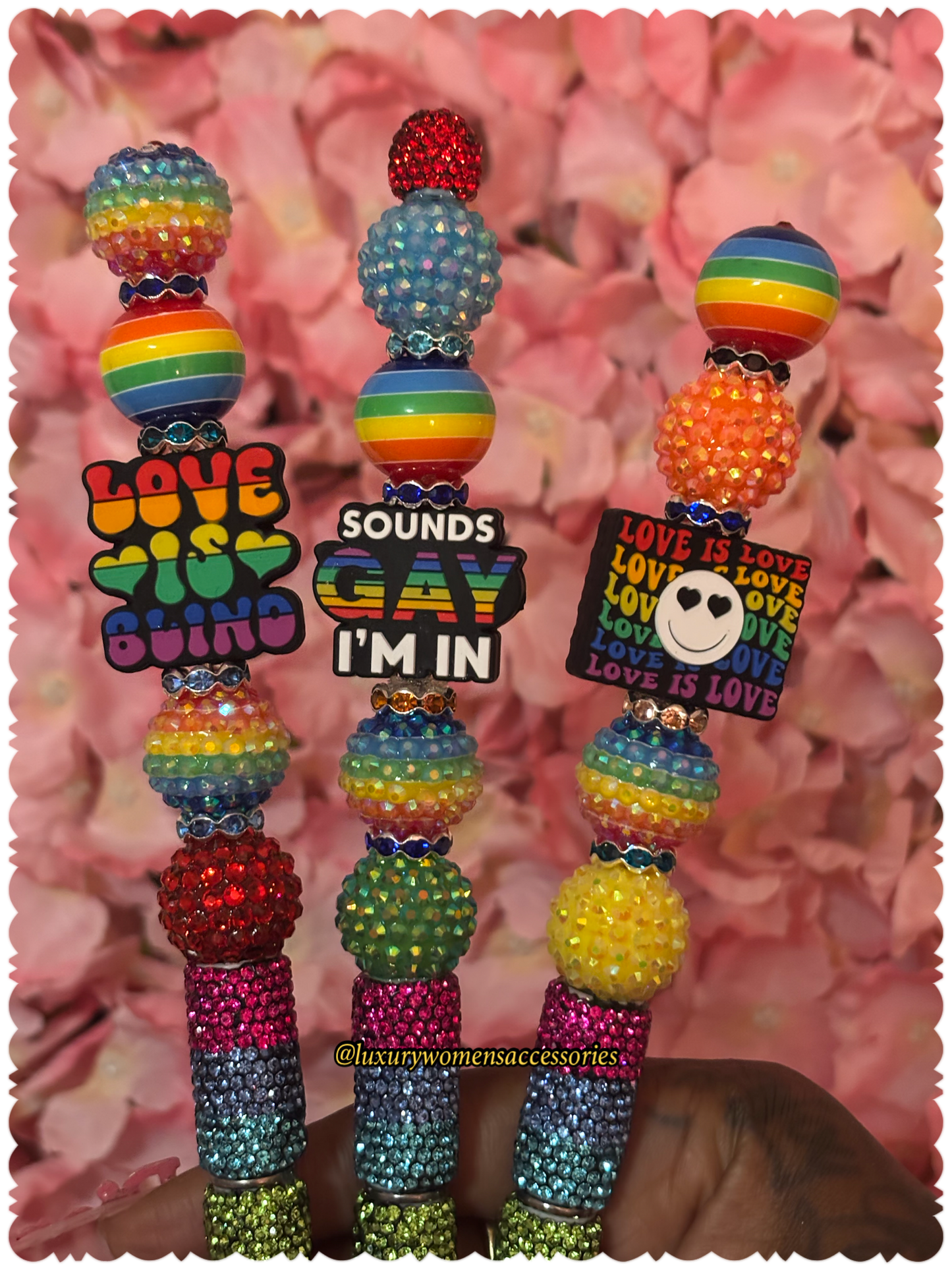 "Luxe" Pride Beaded Pens(1pc.)