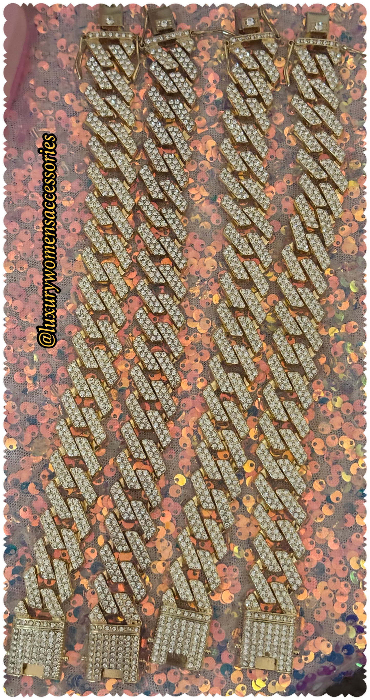 “Deluxe” Bling Chain Anklet(10.24inches)