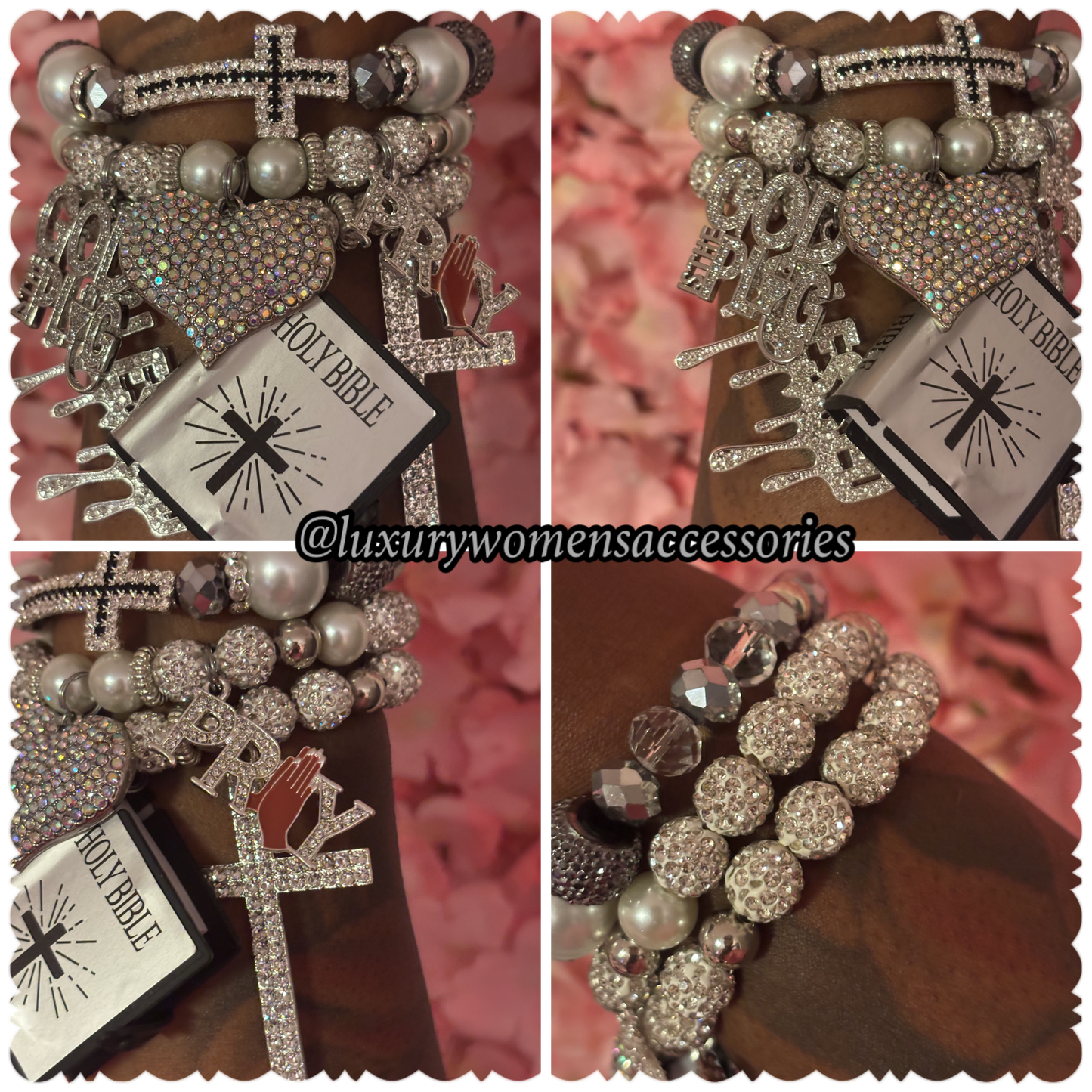 Custom Religious Beaded Bracelets(set of 3)(Made To Order)