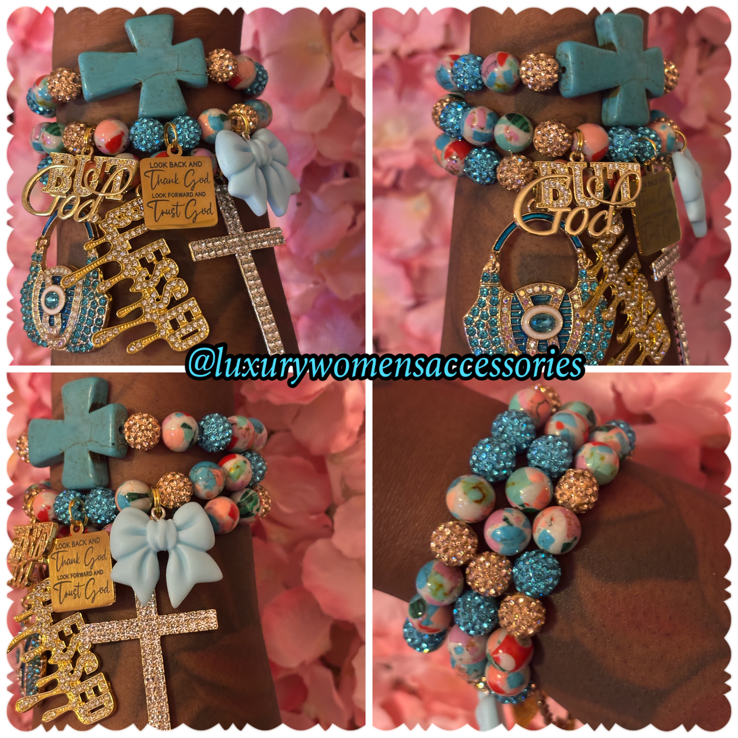 Fashionable Religious Beaded Bracelet Set(set of 3)