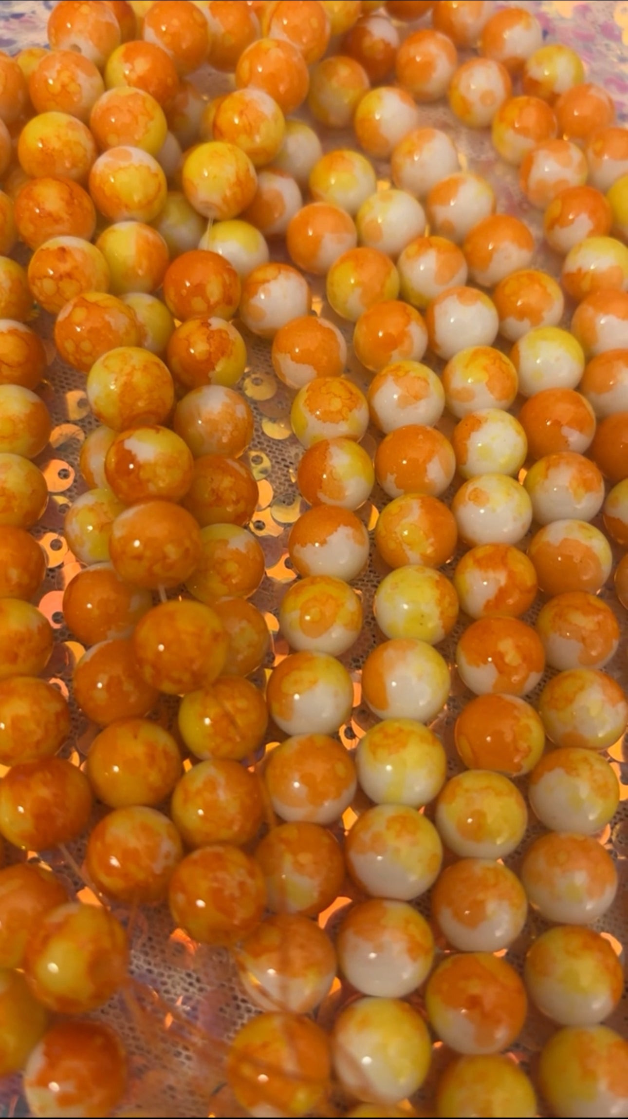 “Orange Sorbet” Beads(40ct.)