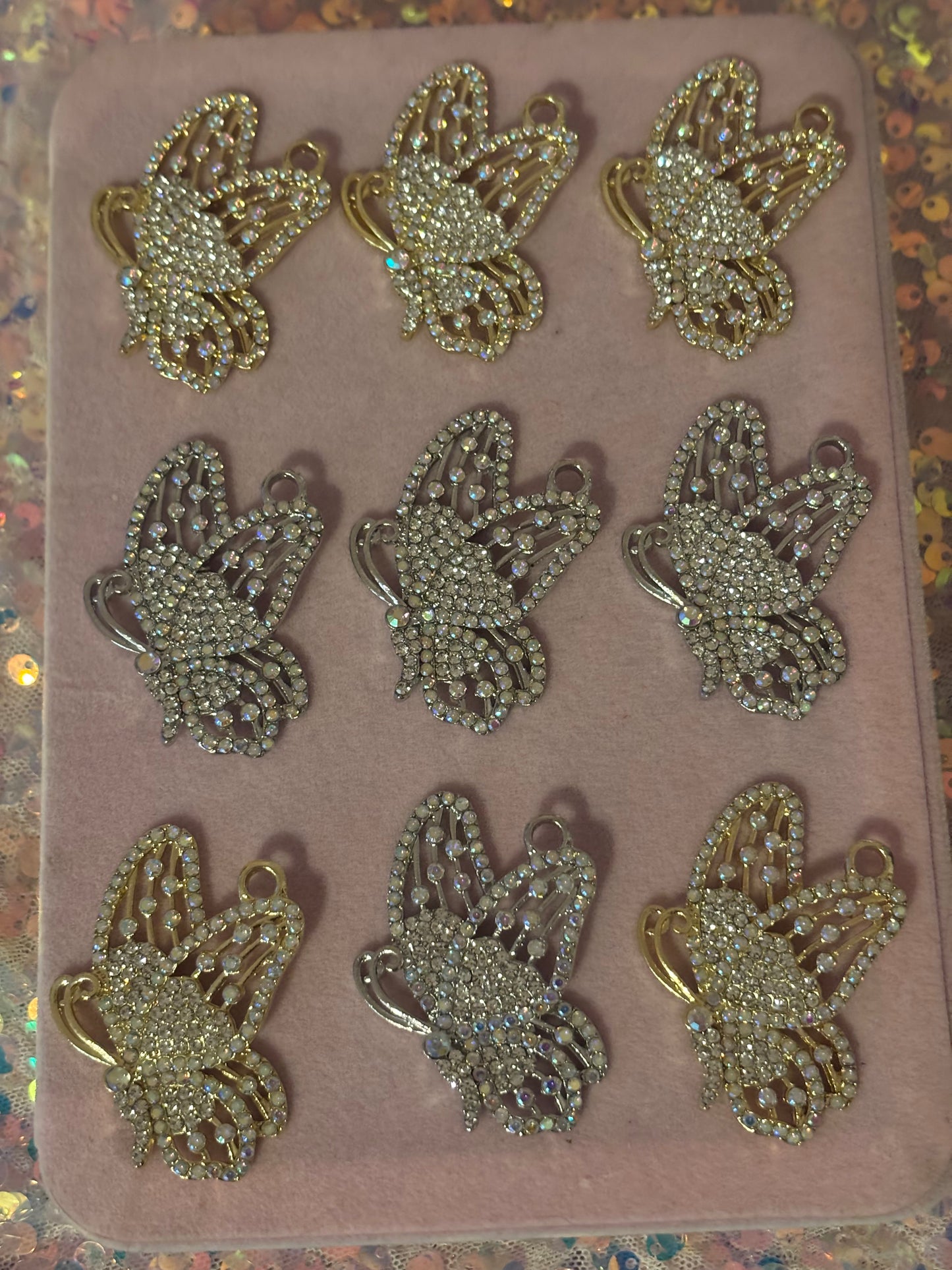 New “Bling” Butterfly Charms(1pc.)