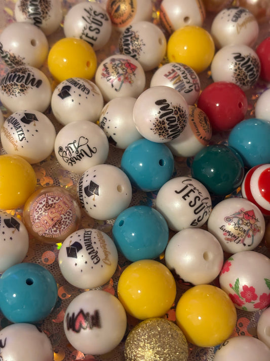 20MM Round Mixed Beads(set of 10)