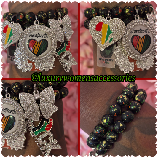 “Unapologetically Dope” Beaded Bracelet Set(set of 2)