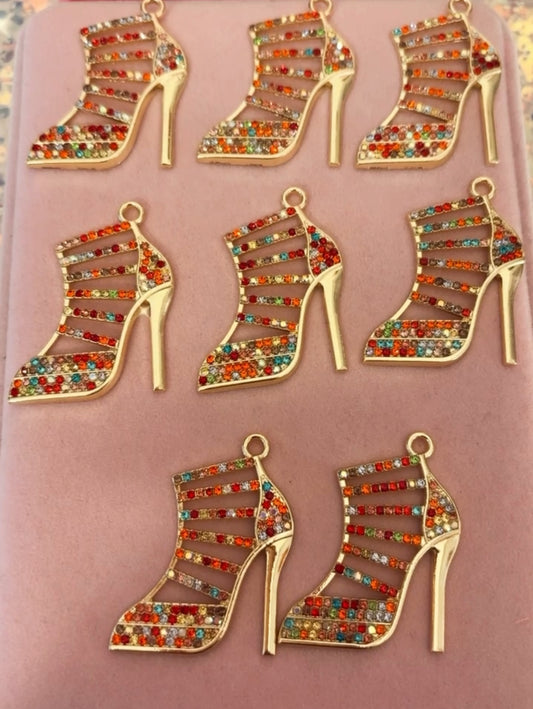Large Colorful “Bling” Heel Charms(1pc.)