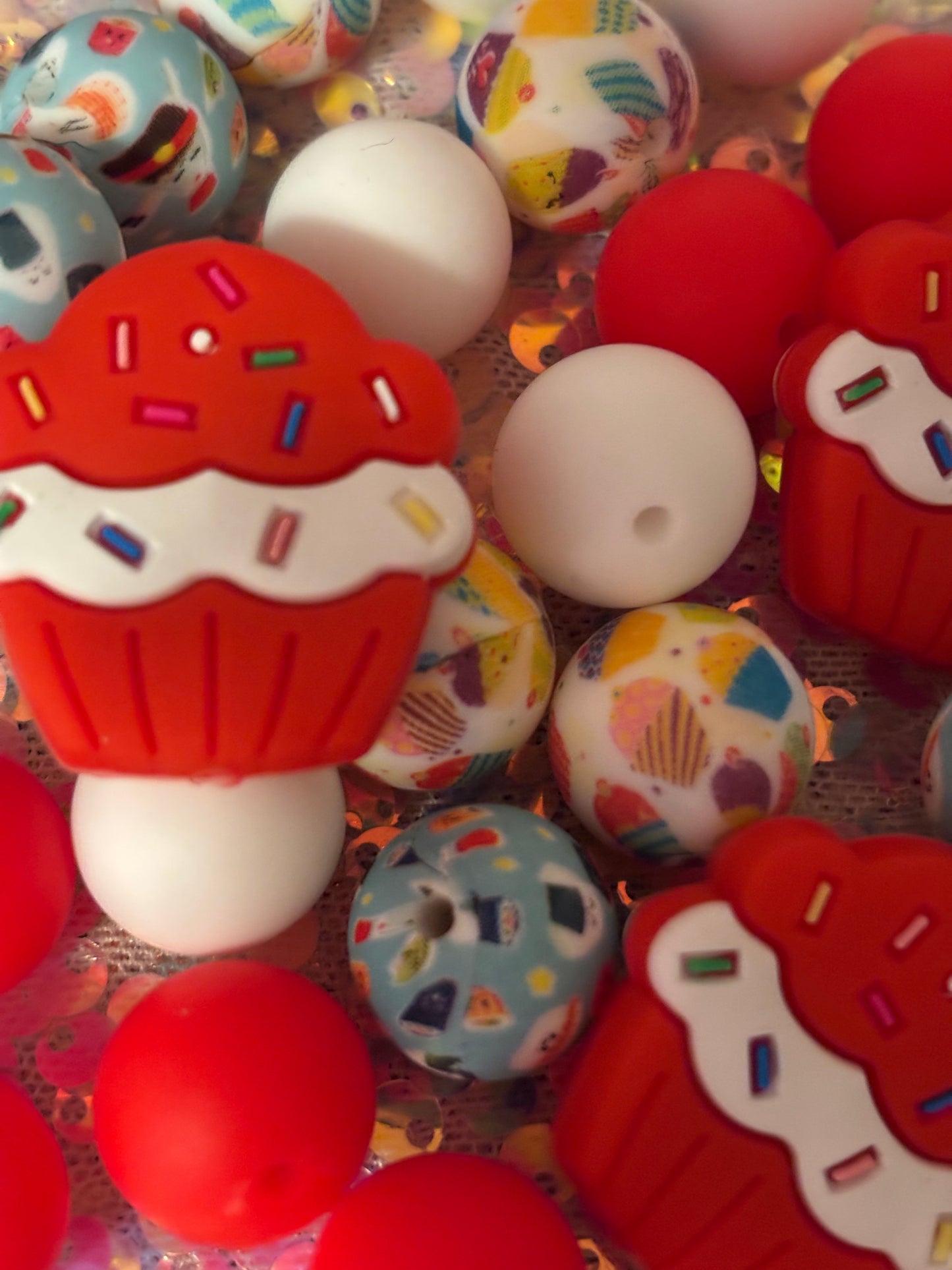 Cupcake Bead Mix(set of 10)