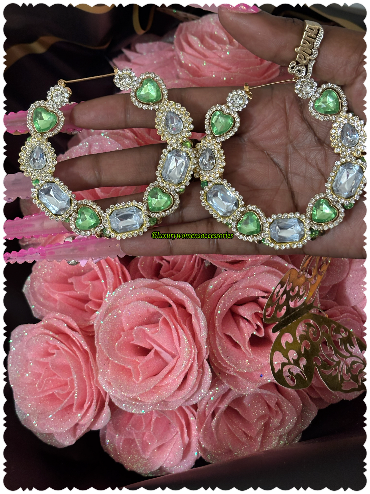 "Custom" Junk Hoop Earrings(Made To Order)