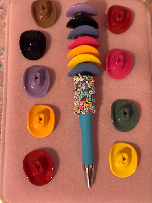 Color Cowboy Hat Beads(1pc.)