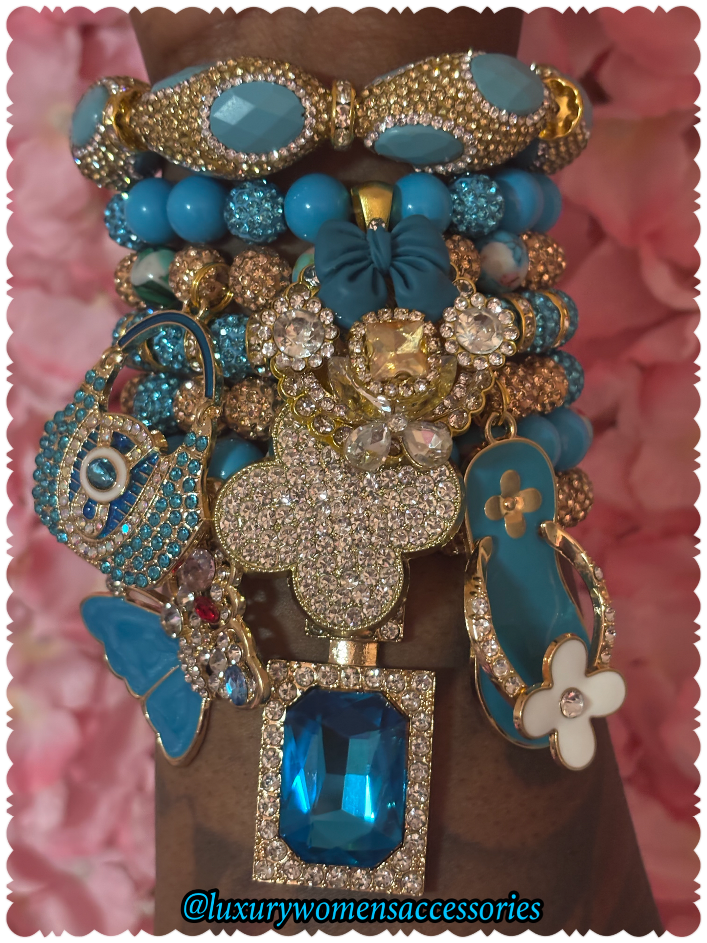 “Luxurious” Beaded Bracelet Stack(set of 7)