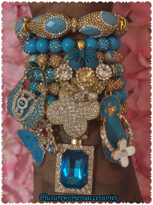 “Luxurious” Beaded Bracelet Stack(set of 7)