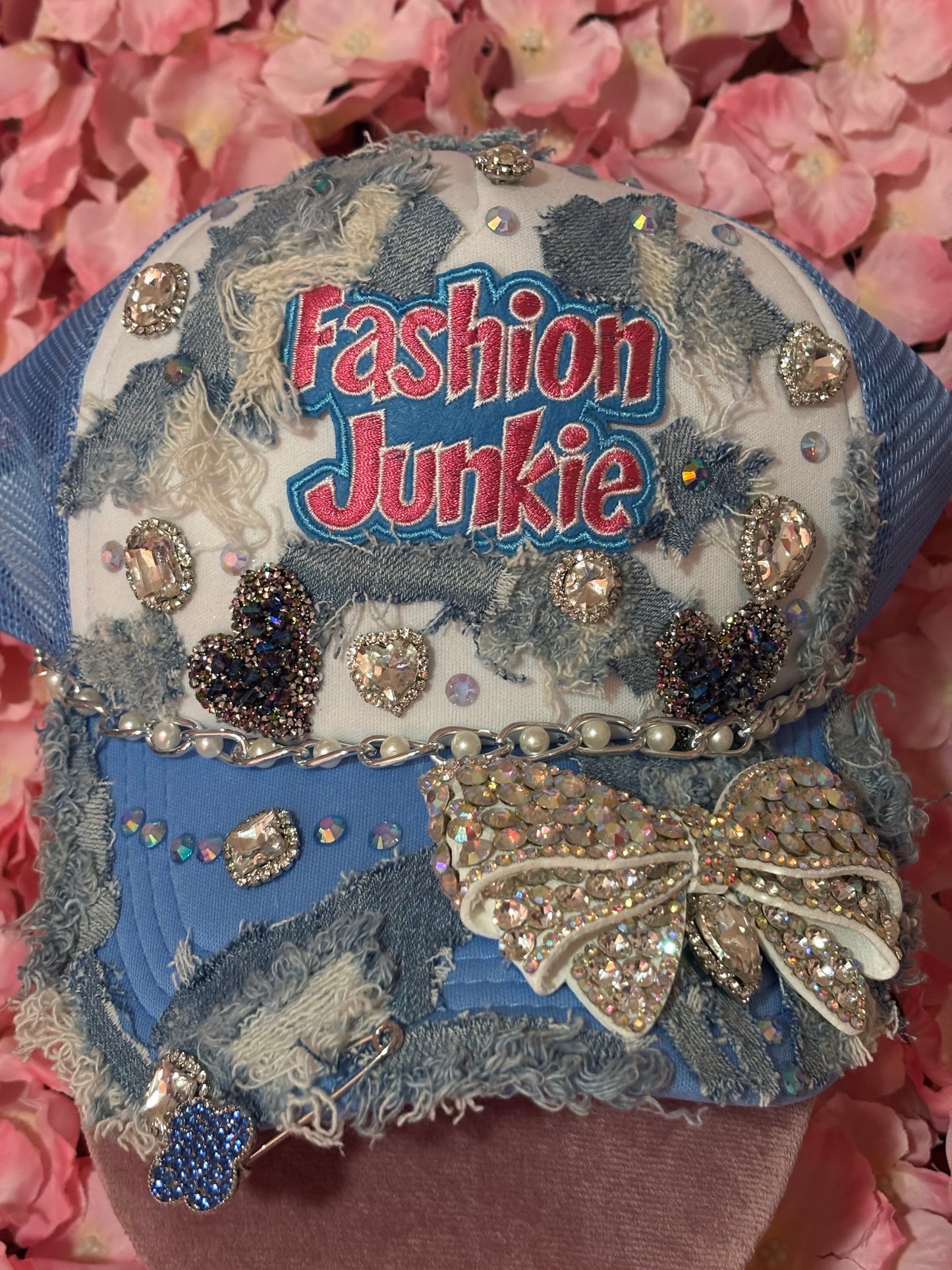 Blue “Fashion Junkie” “Lux” Cap(Ready To Ship)