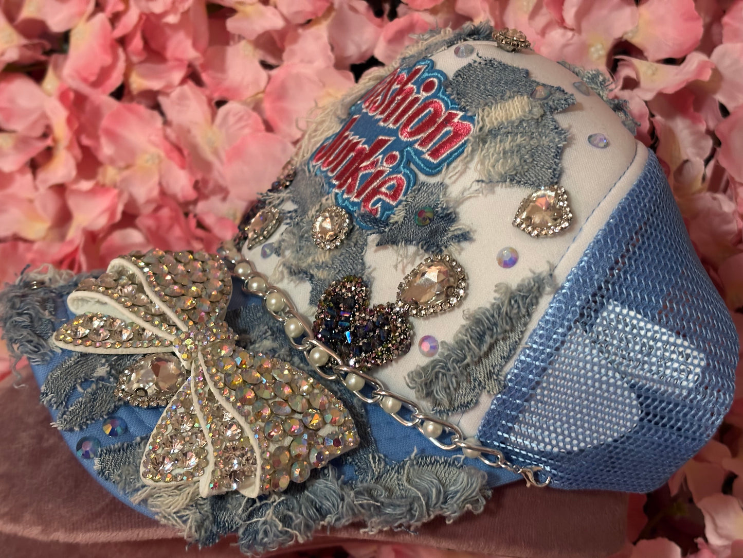 Blue “Fashion Junkie” “Lux” Cap(Ready To Ship)