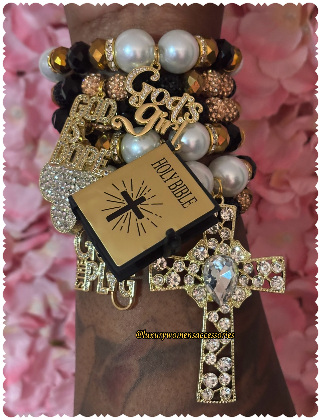“Custom” Religious Beaded Bracelet Set(set of 3)(Made To Order)