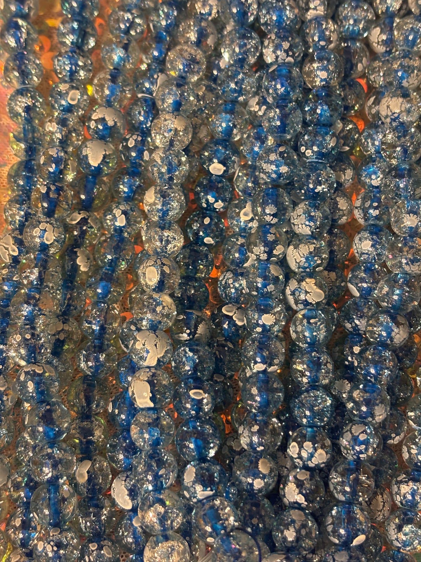 Blue/White Clear Beads(40ct.)