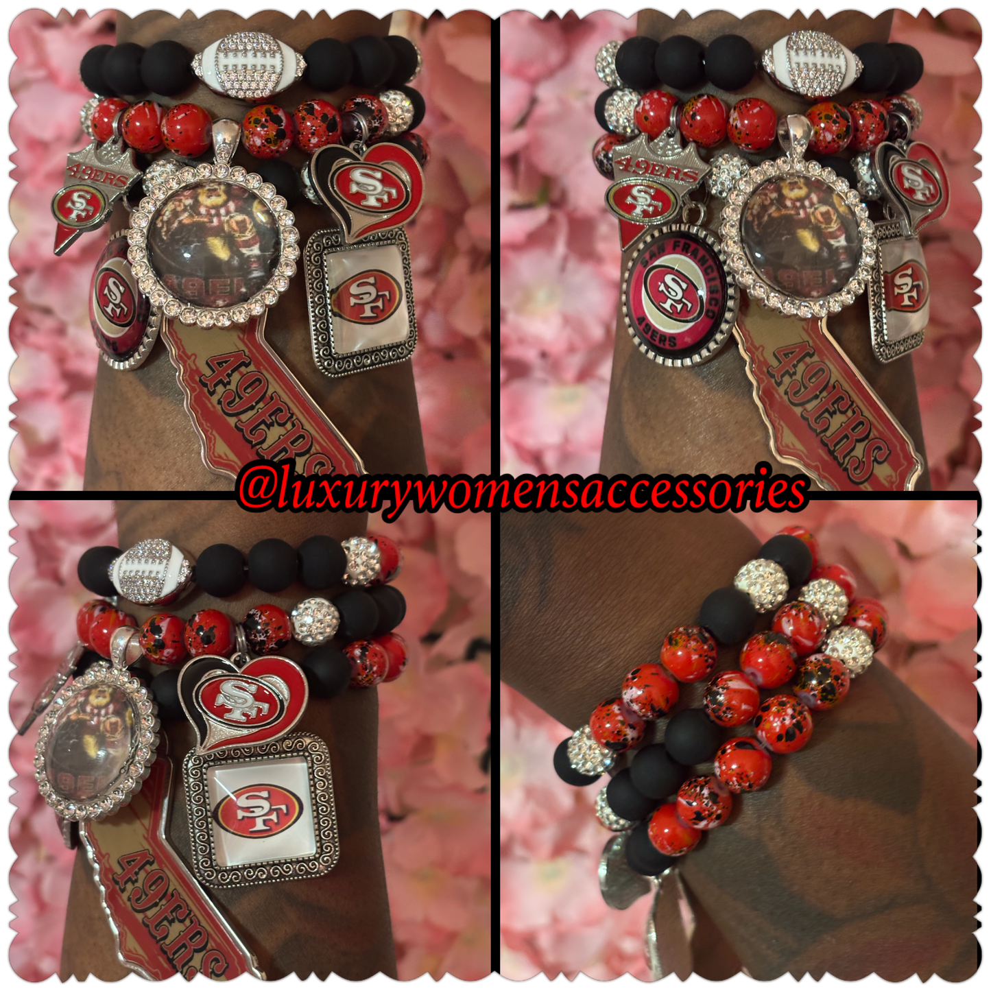49ers Beaded Bracelet Set(set of 3)