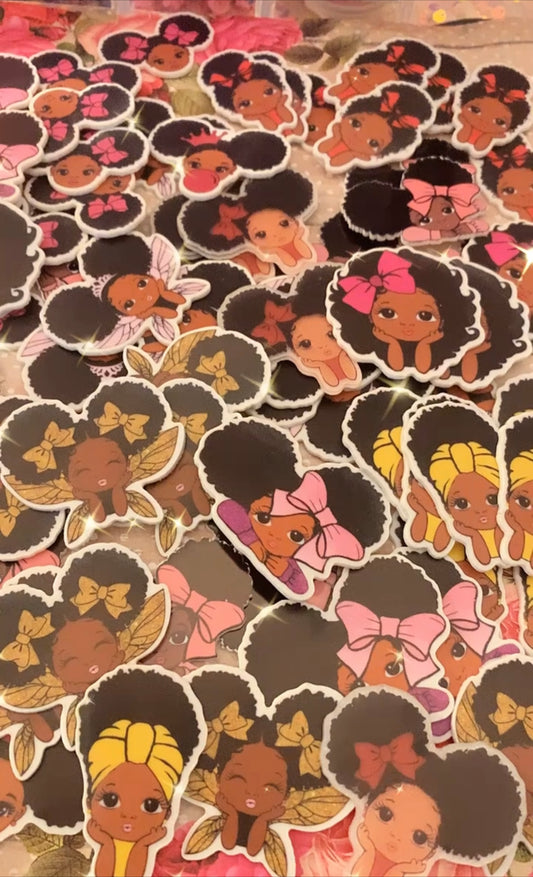 Melanin Little Girl Charms(1pc.)