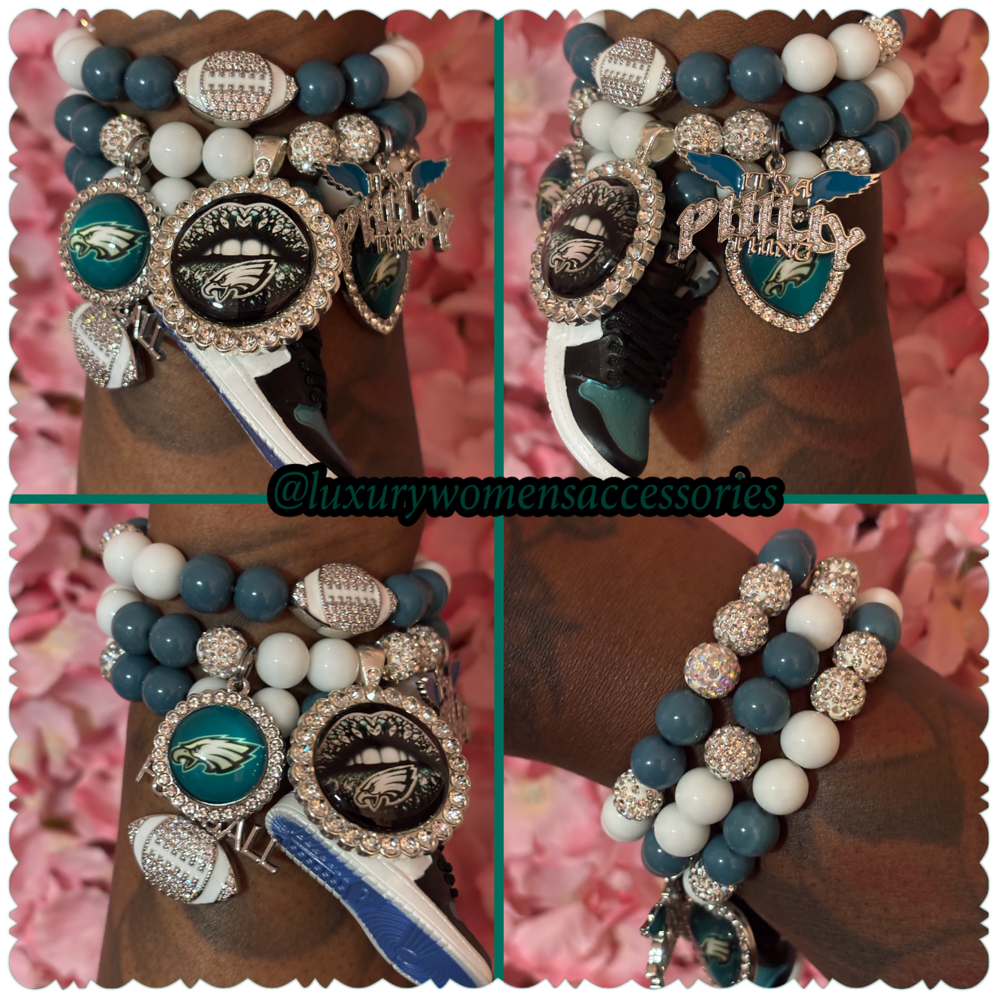 "Restocked" Eagles Beaded Bracelet Set(set of 3)