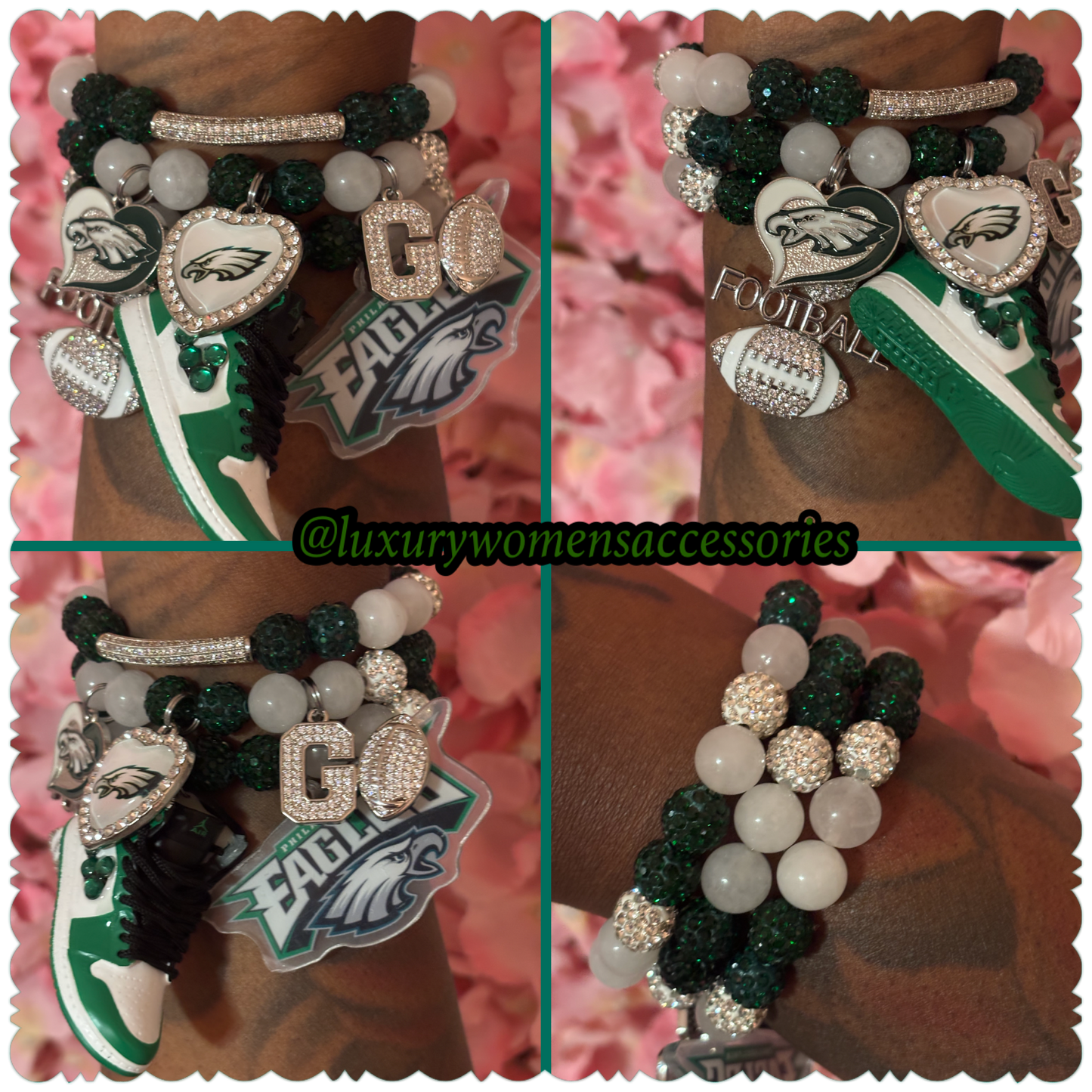 "Restocked" Eagles(Type2) Beaded Bracelet Set(set of 3)