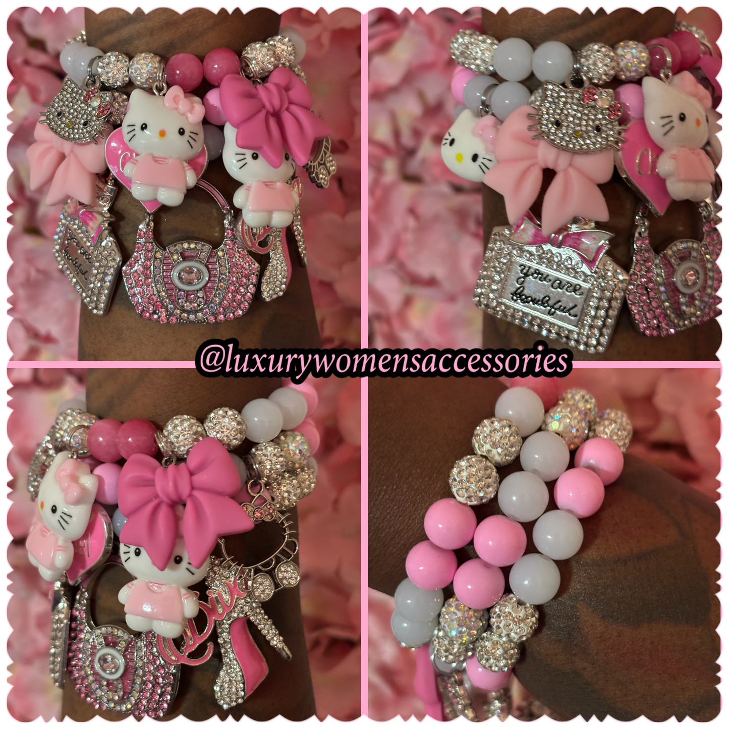 "Deluxe" "HK" Beaded Bracelet Set(set of 3)