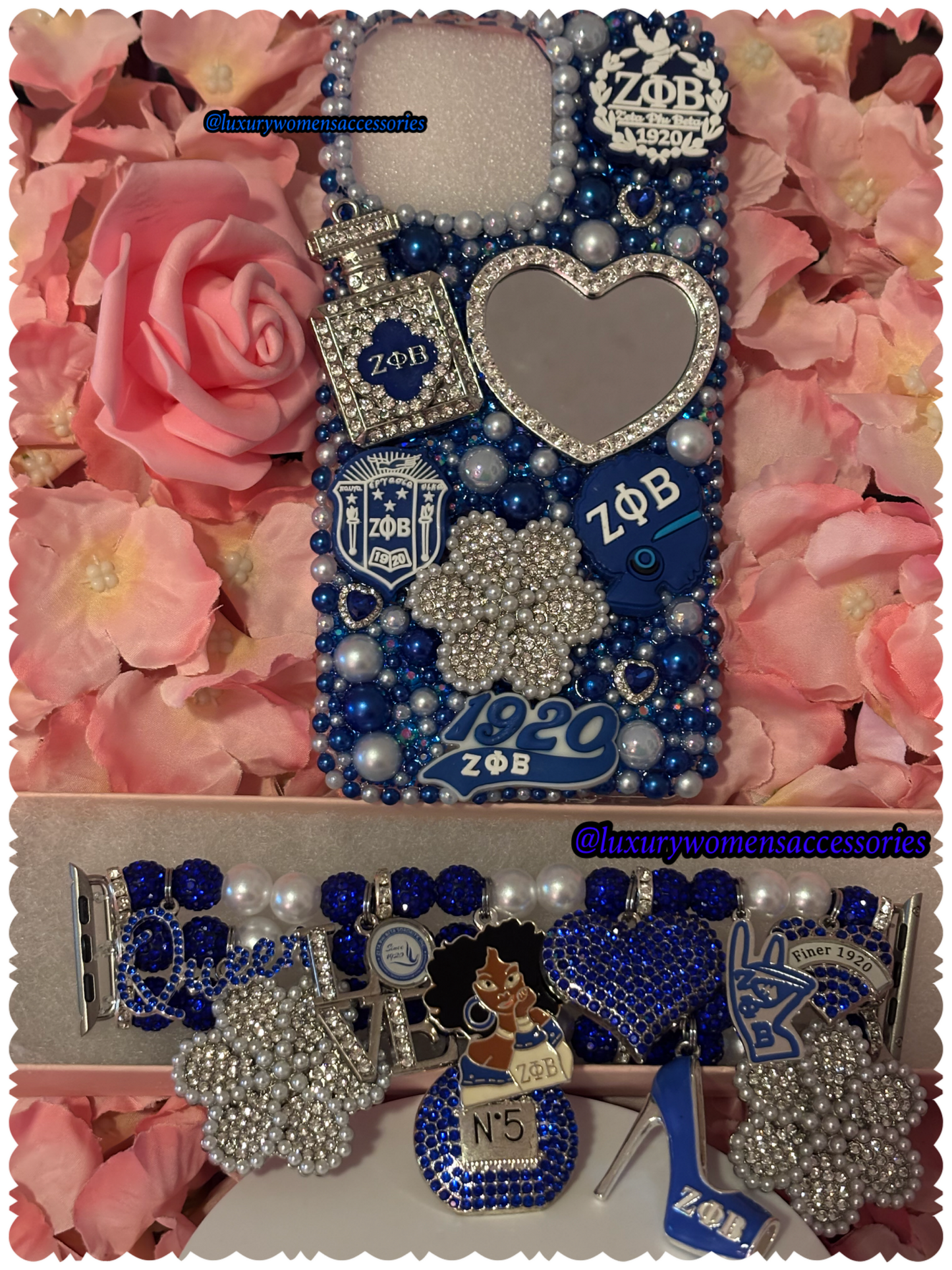 Custom “Sorority” Watchband & Phone Case(Made To Order)