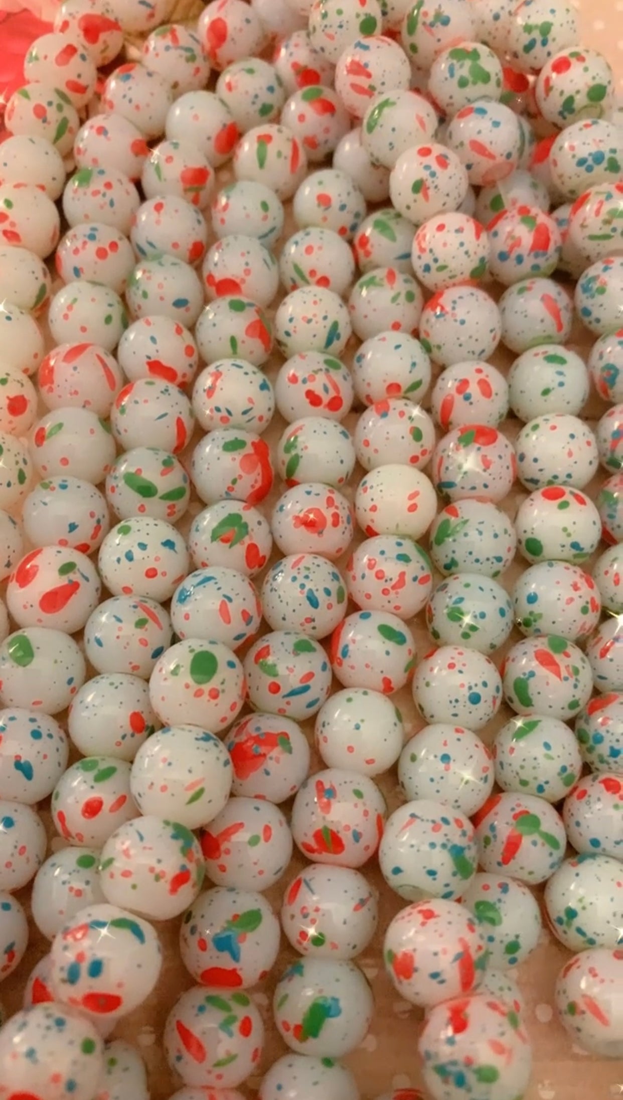 Christmas Splatter Beads(40ct.)