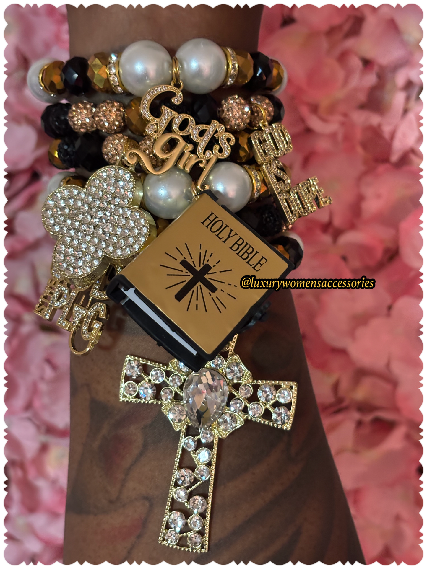 Religious Beaded Bracelet Stack Set(set of 6)