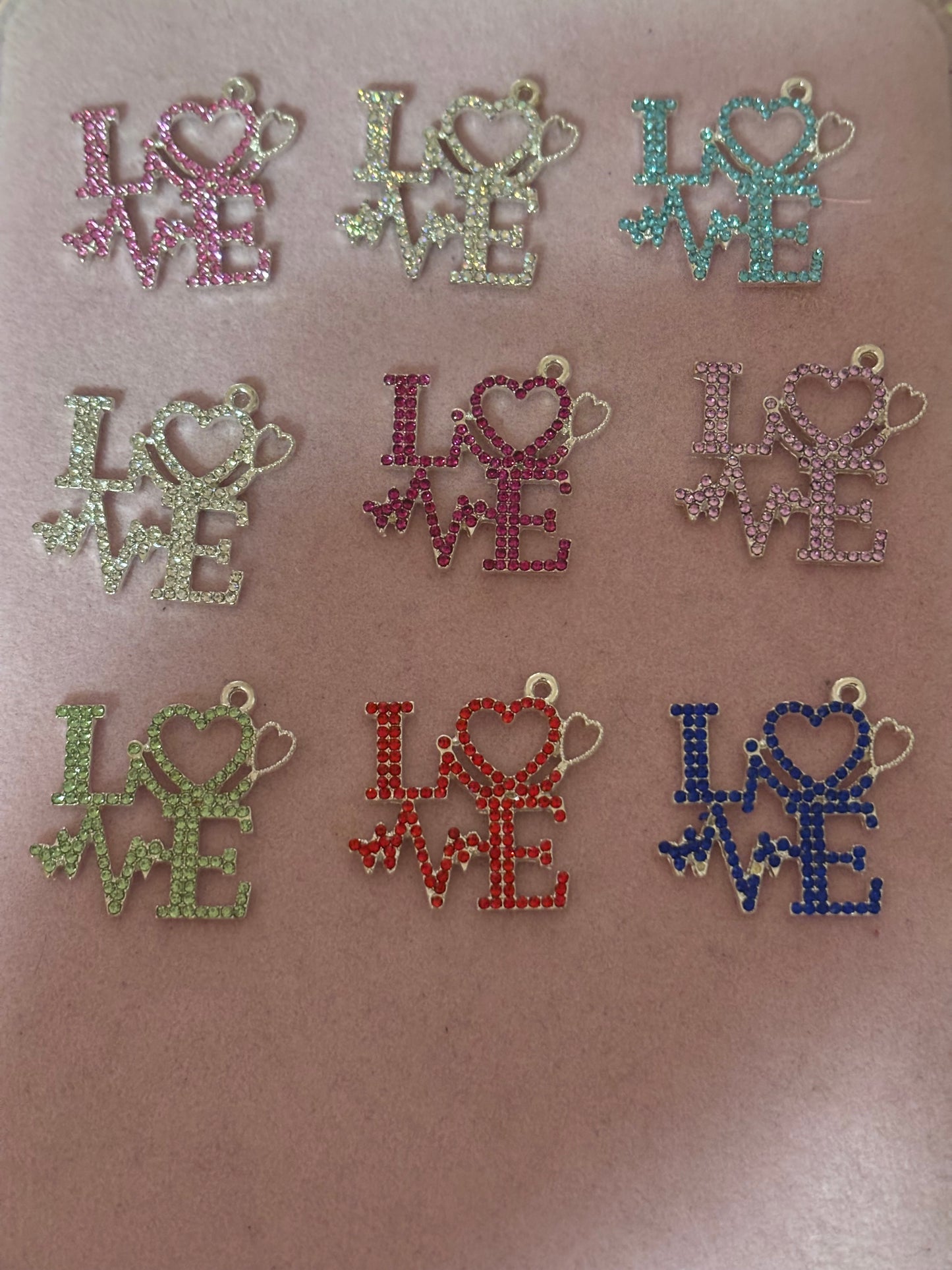 Color "Bling" Love Charms(1pc.)