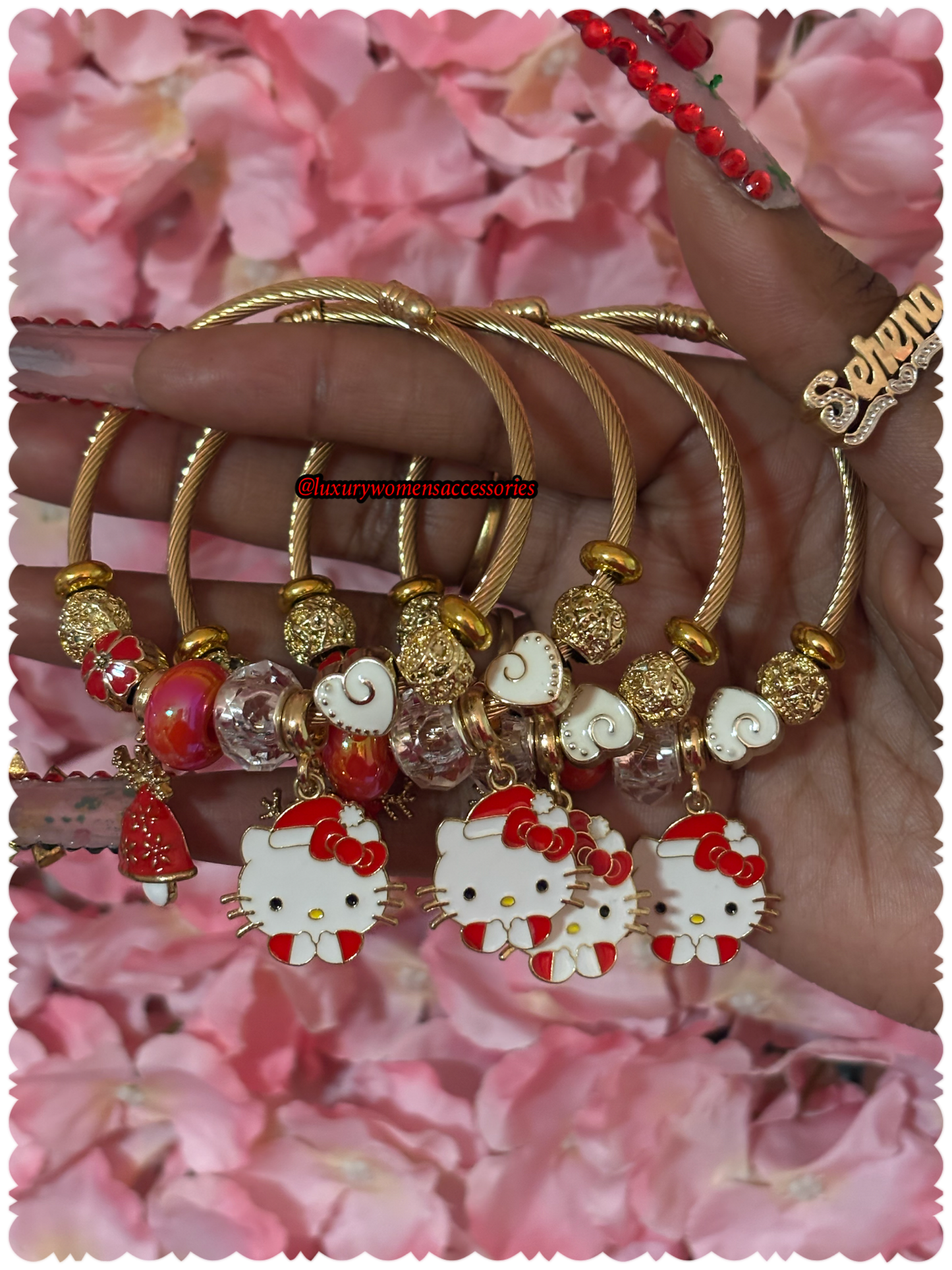 Holiday "Kitty" Bangle Bracelet(1p .)