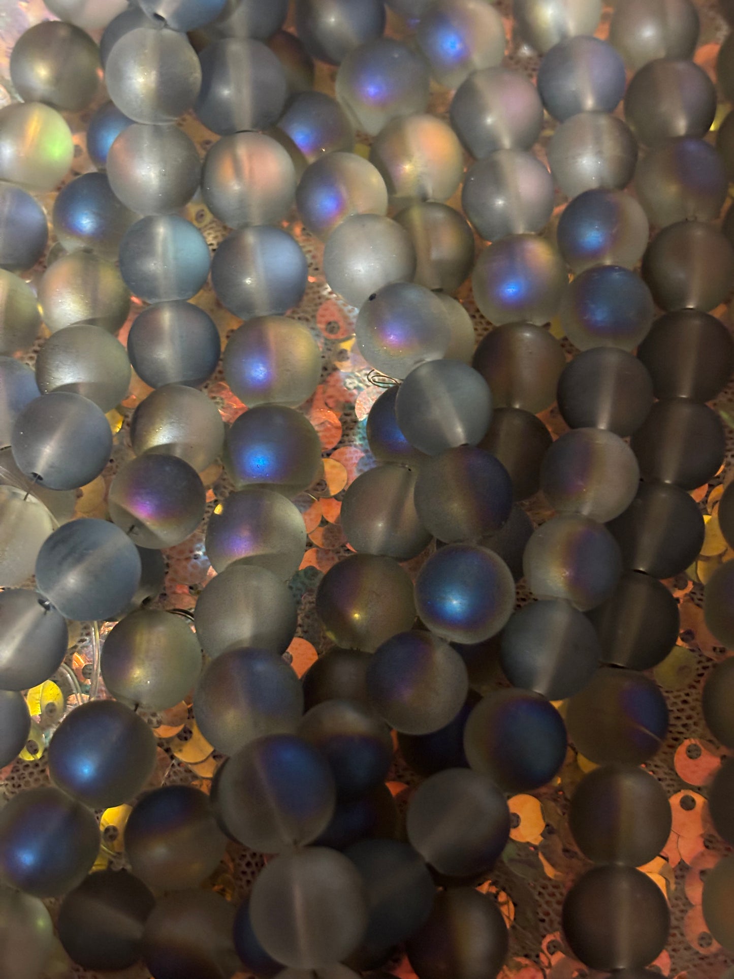 Gray/Blue Matte Beads(40ct.)