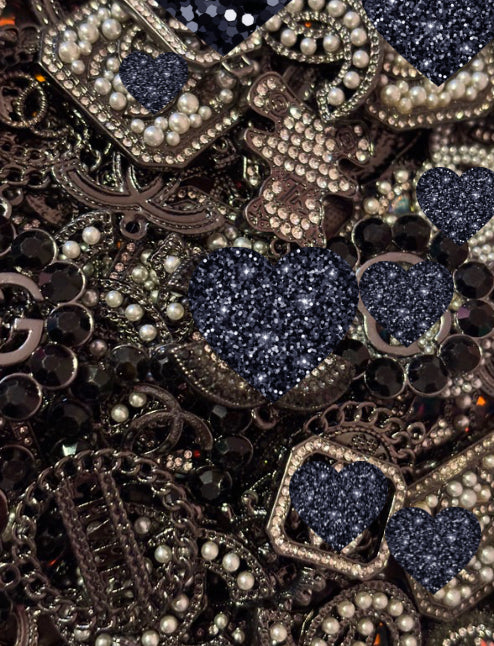 “Luxury” Black Bling Charms(set of 10)