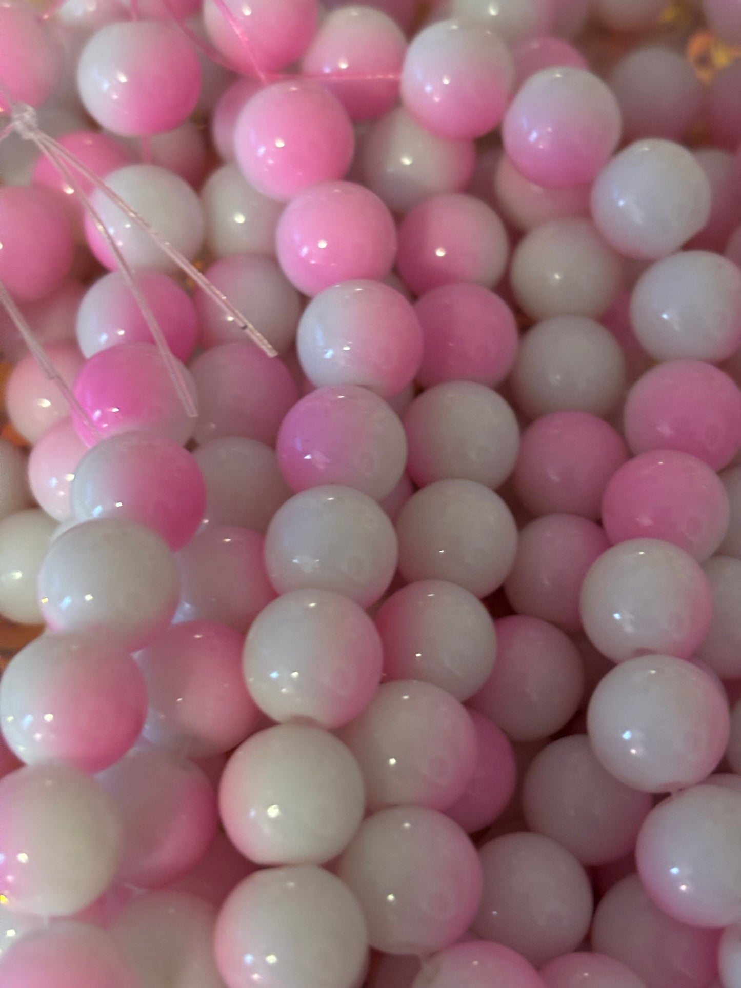 Pink/White Beads(40ct.)