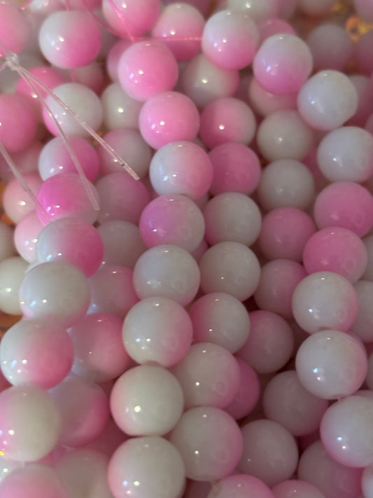 Pink/White Beads(40ct.)
