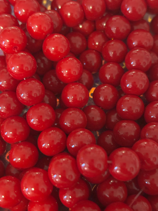 “Deep Red” Beads(40ct.)