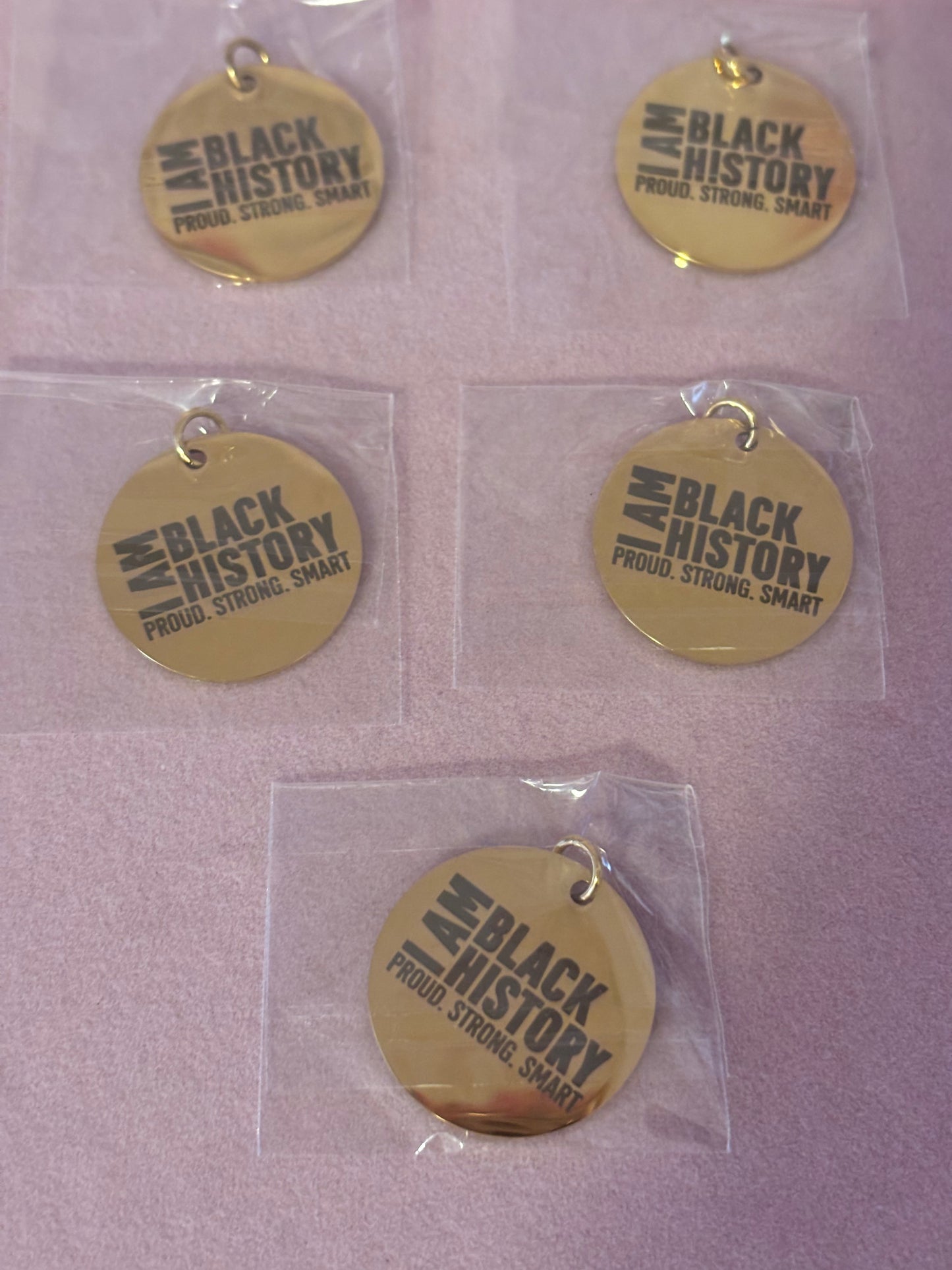 “I Am Black History” Circle Charms(1ct.)