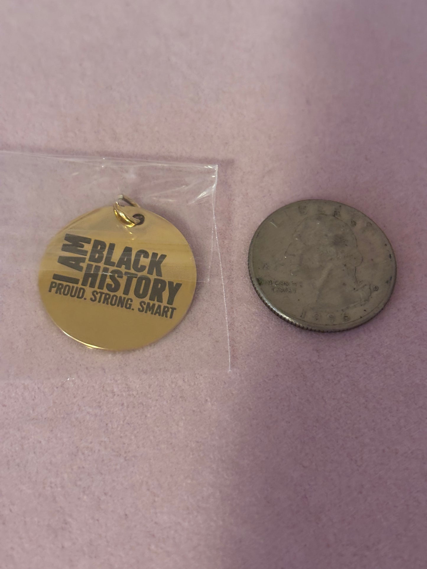 “I Am Black History” Circle Charms(1ct.)