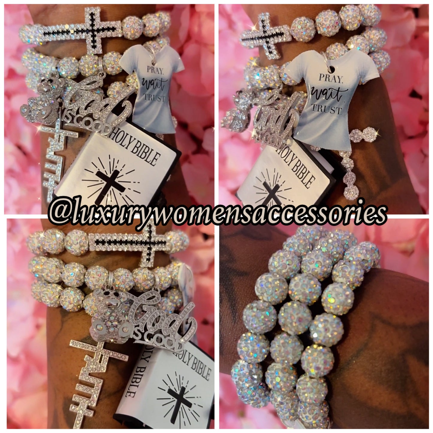 “Custom” Religious Beaded Bracelet Set(set of 3)(Made To Order)