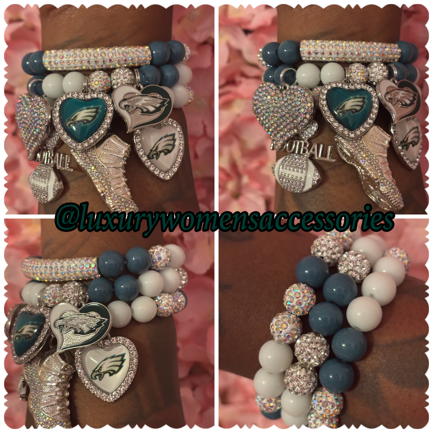 “Restocked” Eagles Beaded Bracelet Set(set of 3)