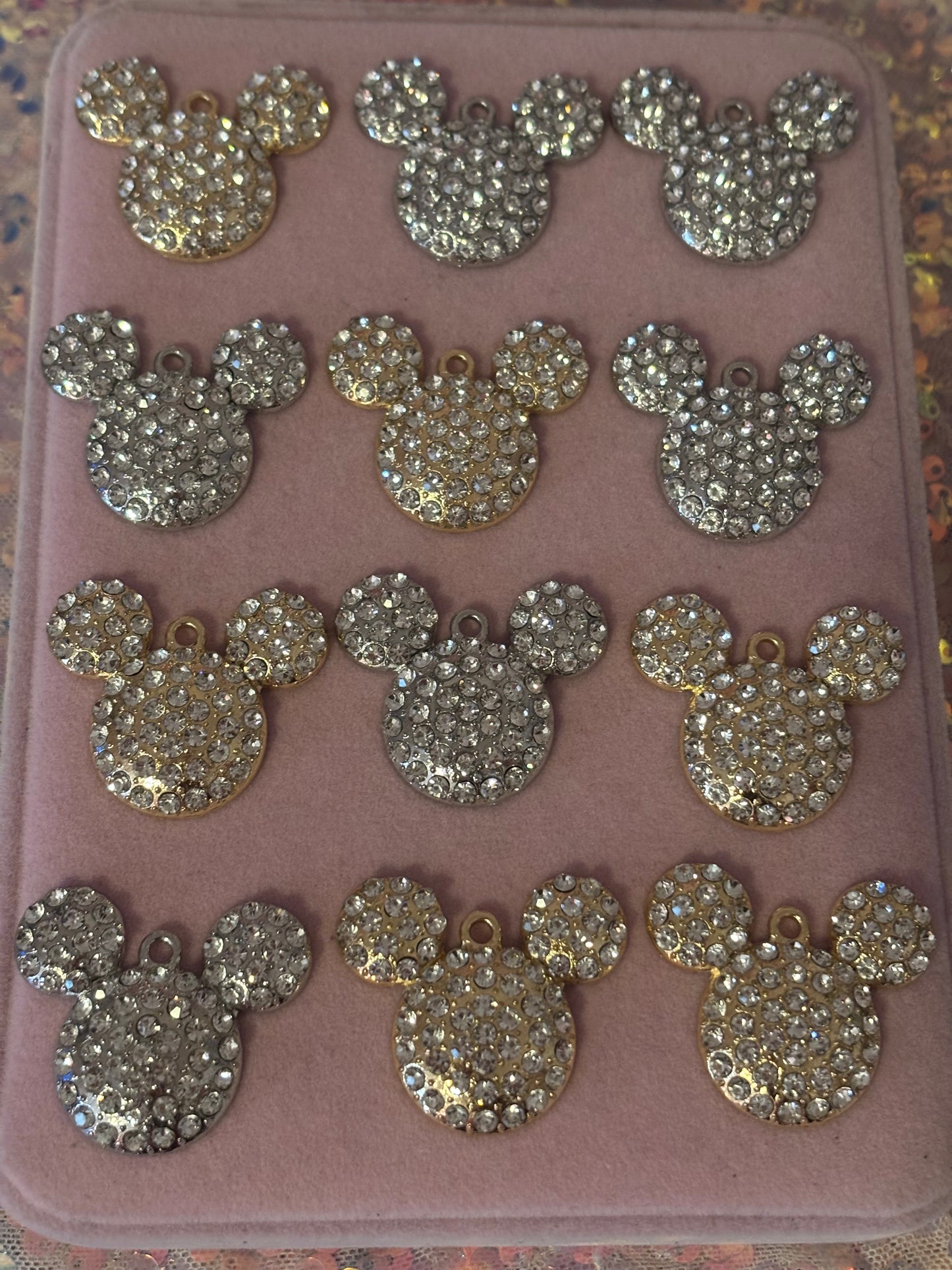 “Bling” Mouse Head Charms(1pc.)