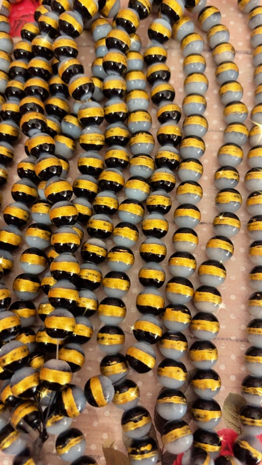 Black/Gold Beads(40ct.)