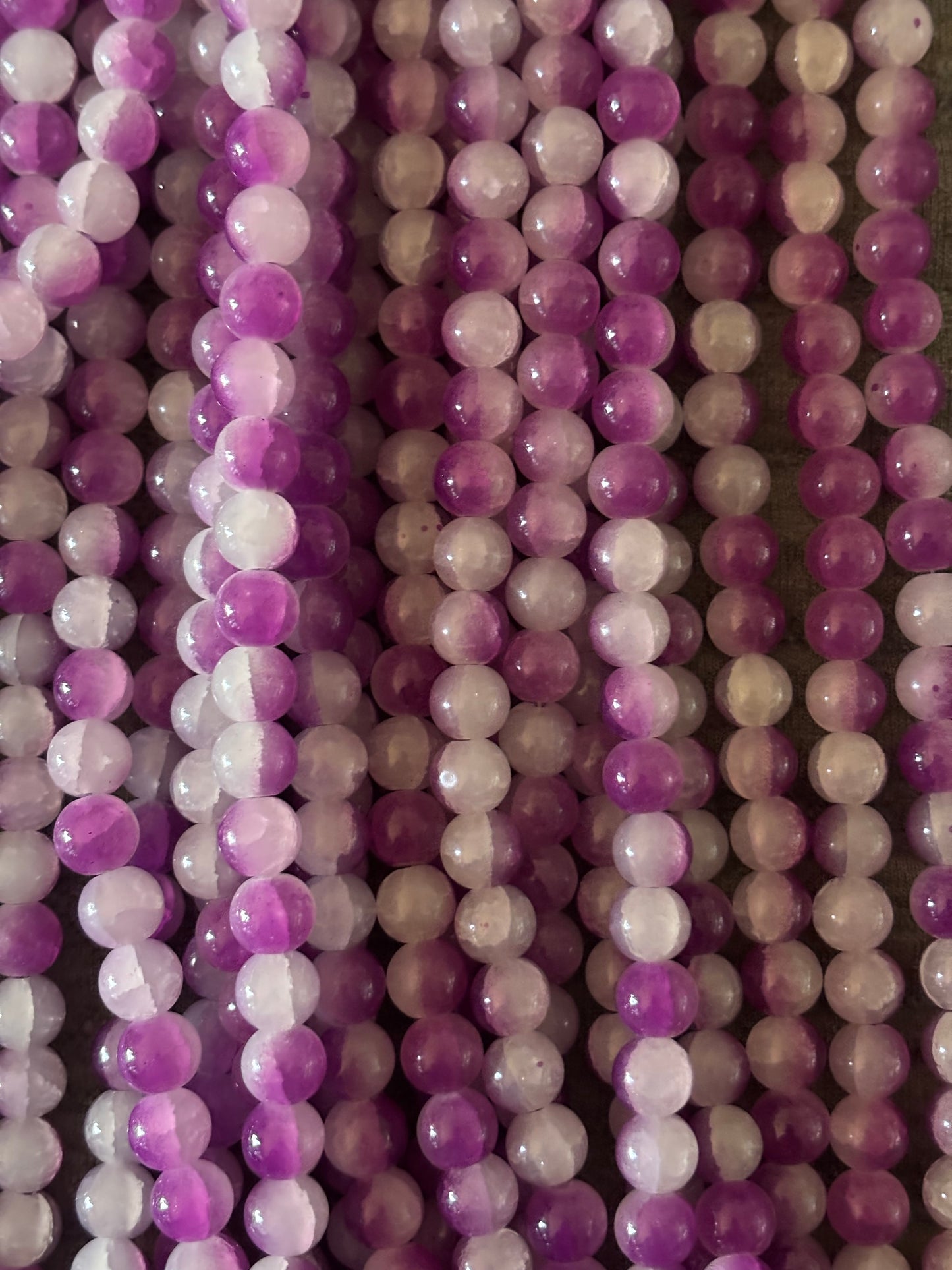 "Purple/White" Beads(40ct.)