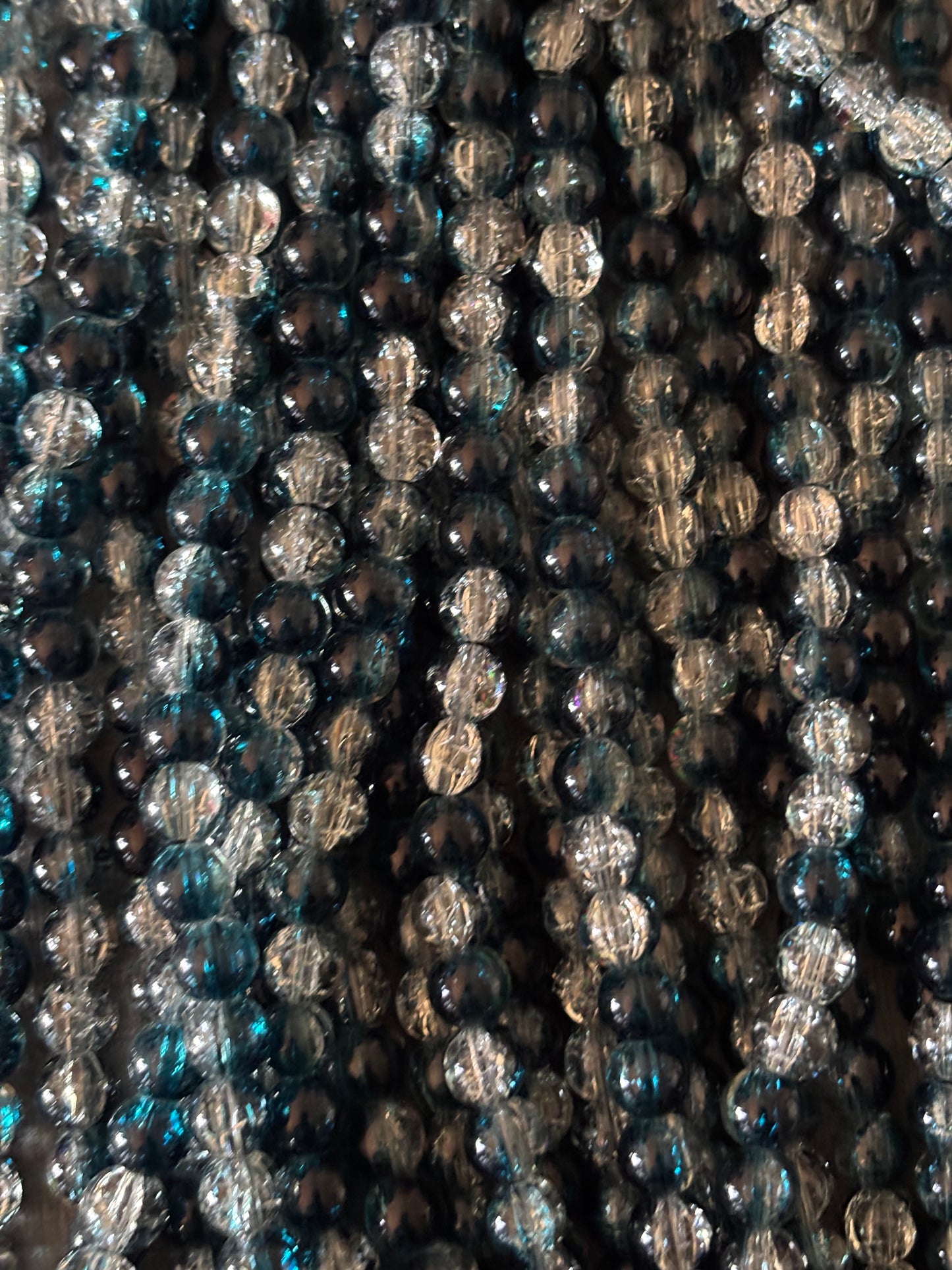 "Dark Blue/Clear" Beads(40ct.)