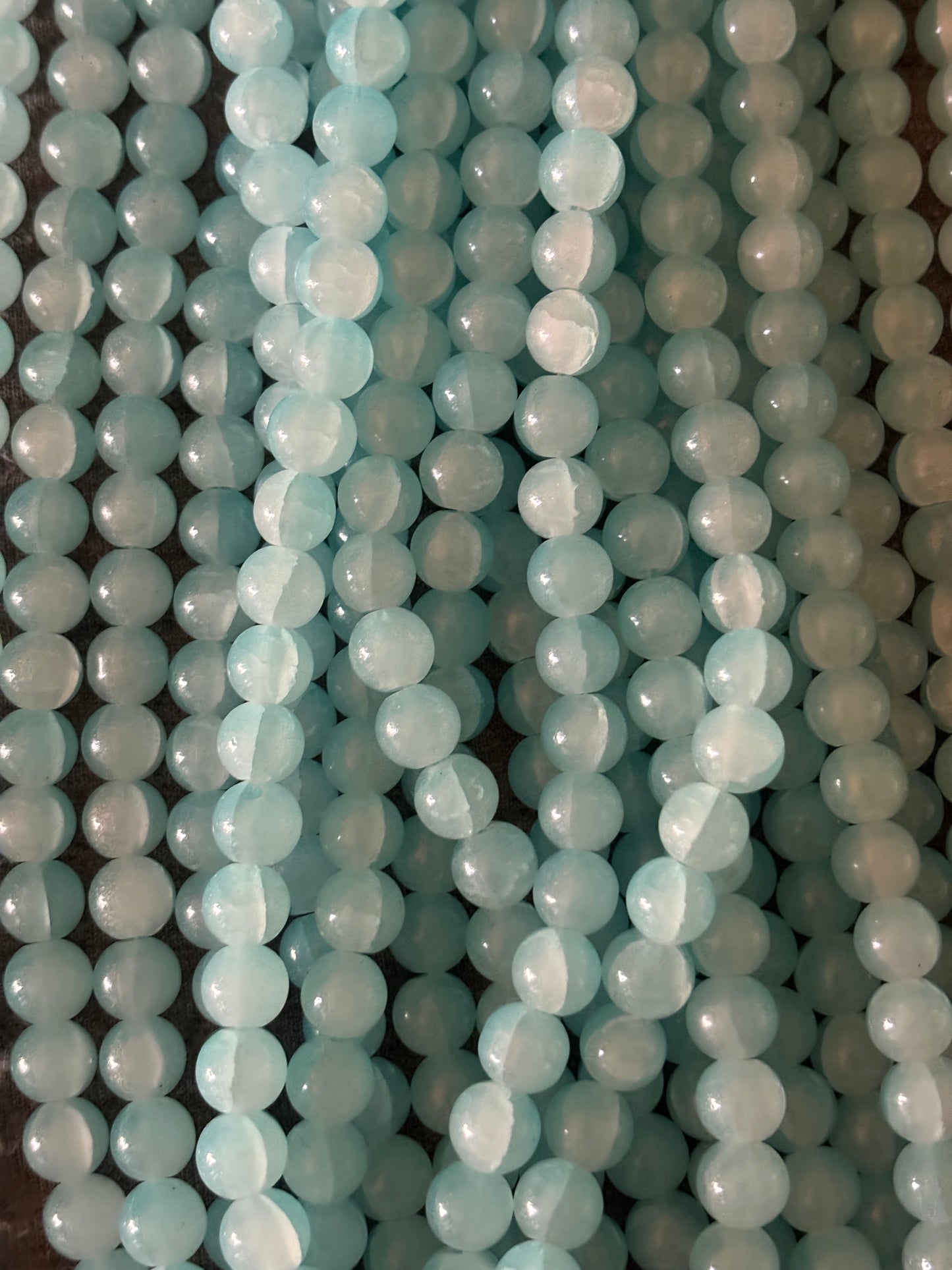 "Pale Blue/white" Beads(40ct.)