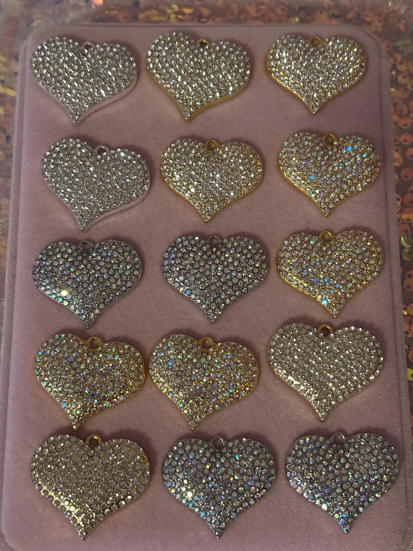 Bling Heart Charms(1pc.)