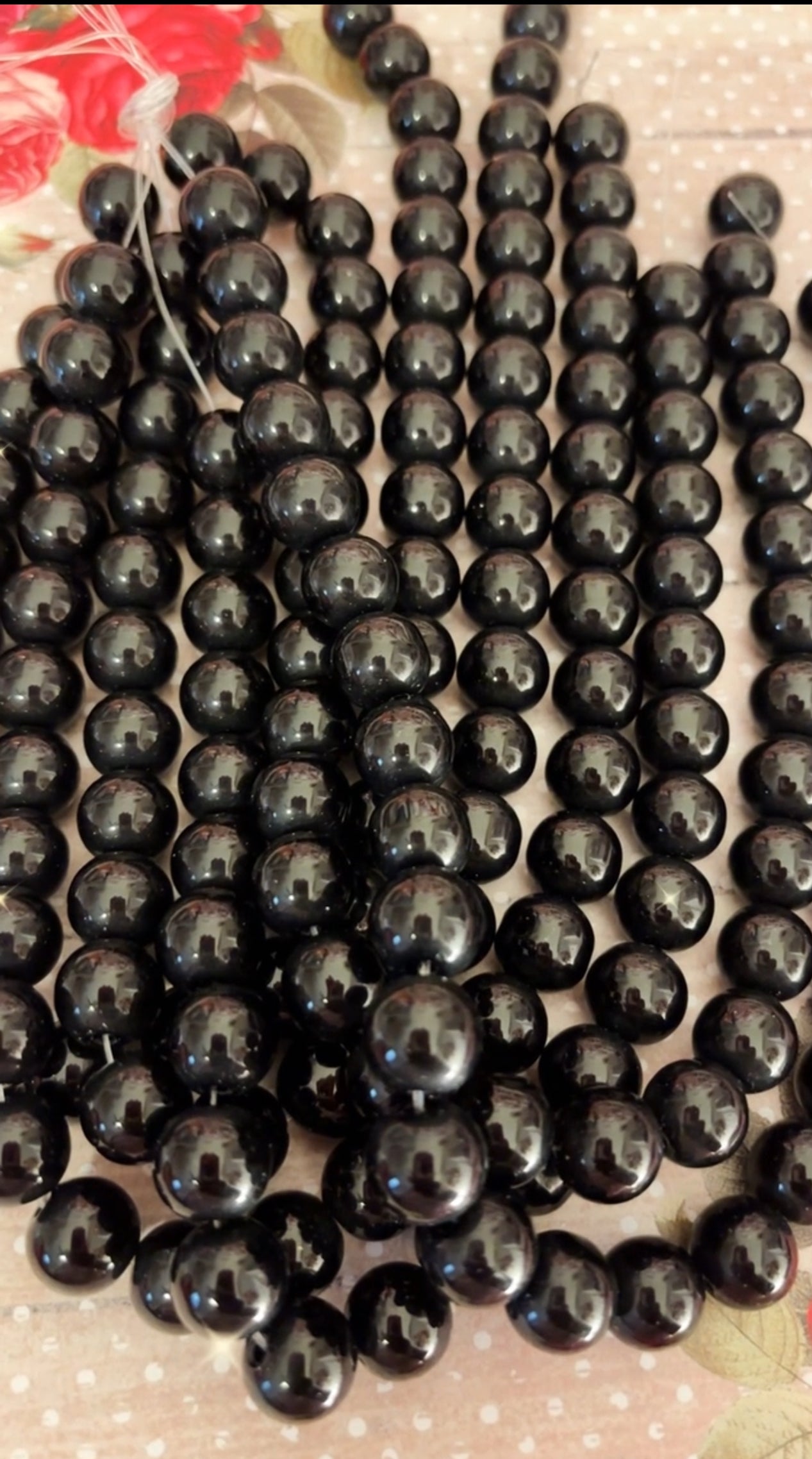 Midnight Black Beads(1Strand)