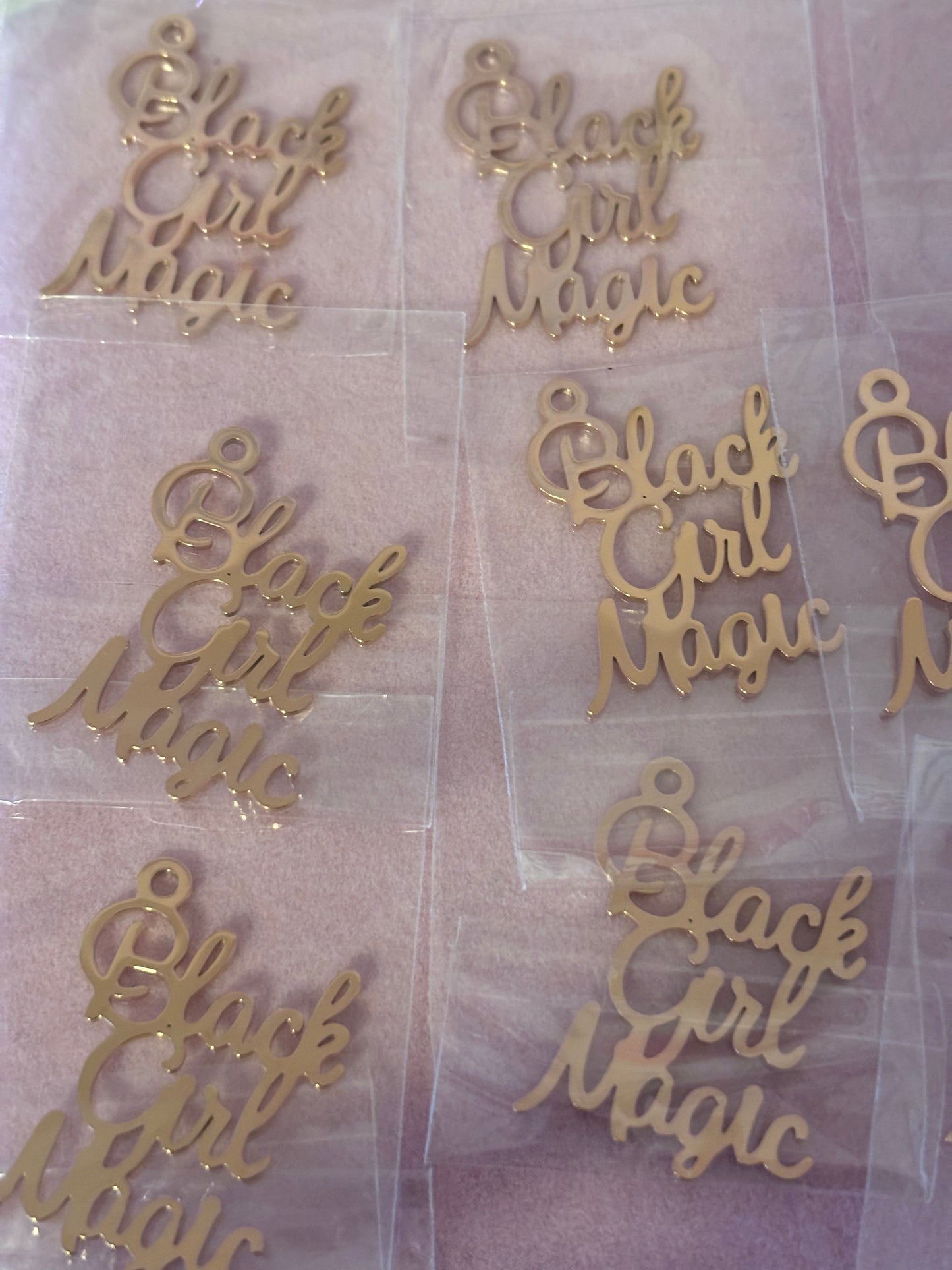 Rose Gold “Black Girl Magic” Charms(1pc.)